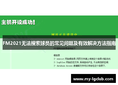 FM2021无法搜索球员的常见问题及有效解决方法指南